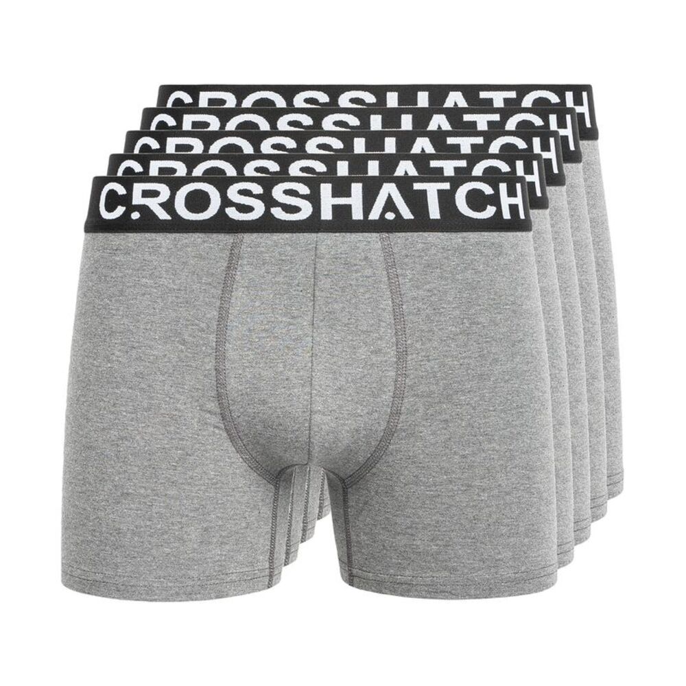 Crosshatch Mens Astral Boxer Shorts (Pack of 5) / Charcoal Marl